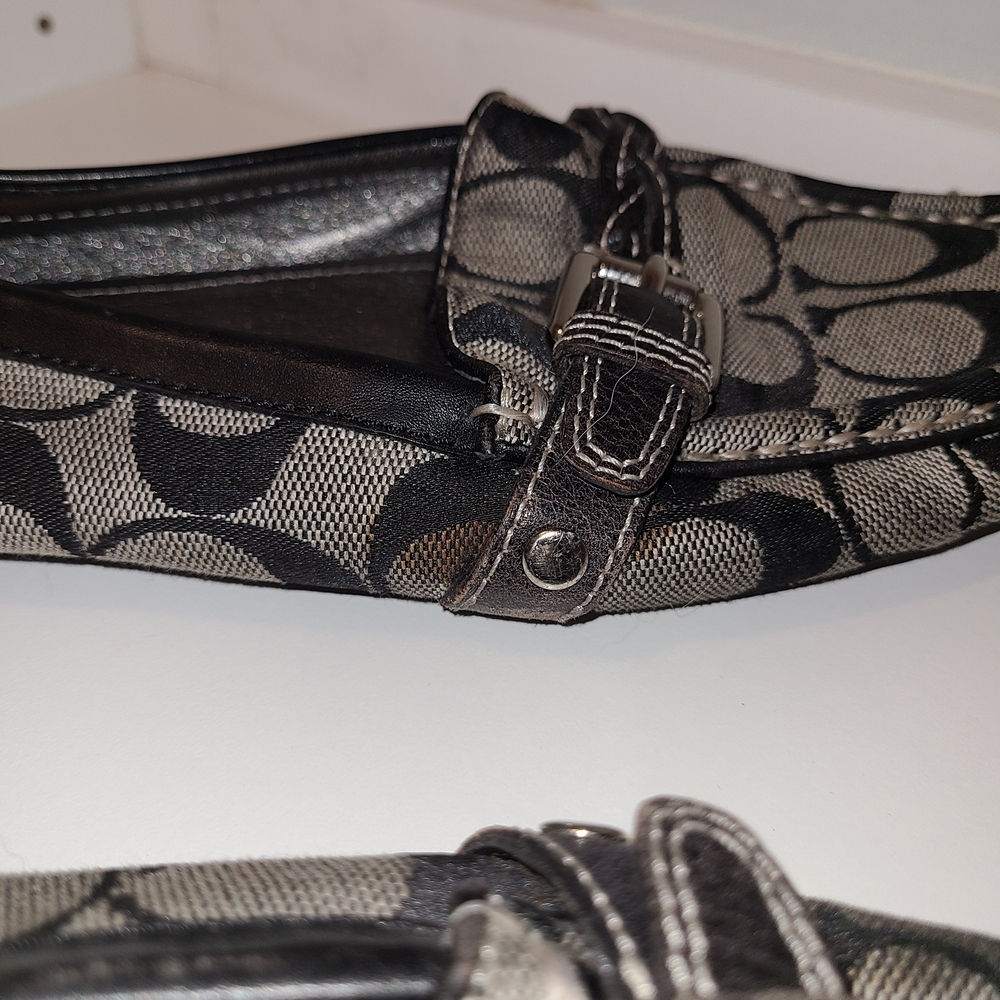 Coach Black and Gray Patterned Monogram Loafers W… - image 8